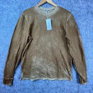 Cotton Citizen Classic Shirt Mens M Vintage Wash Brown Tie Dye Cotton Crew Neck